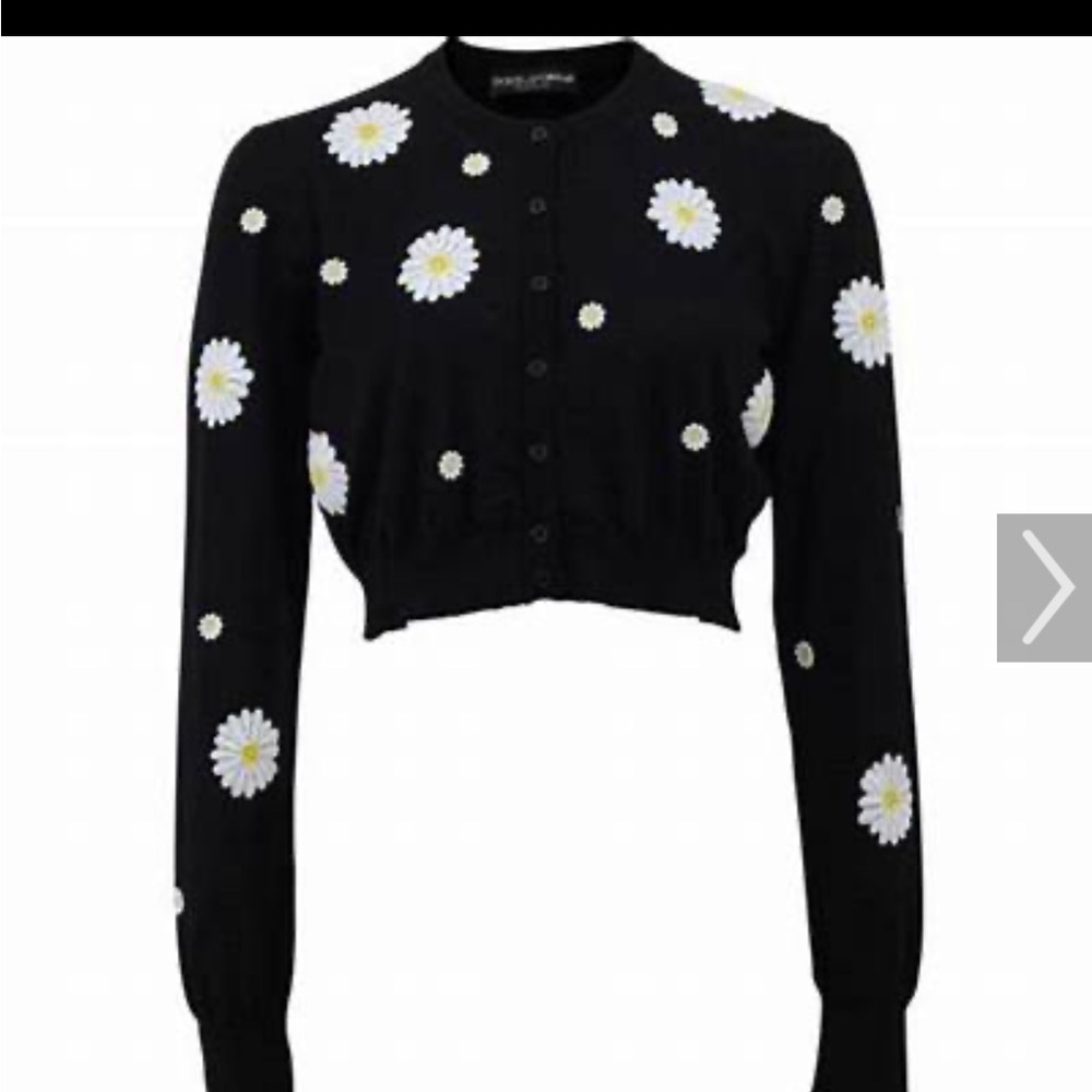 Dolce & Gabbana Daisy Crop Cashmere Cardigan